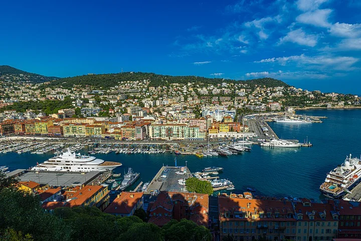 Port Lympia in Nice seen from above